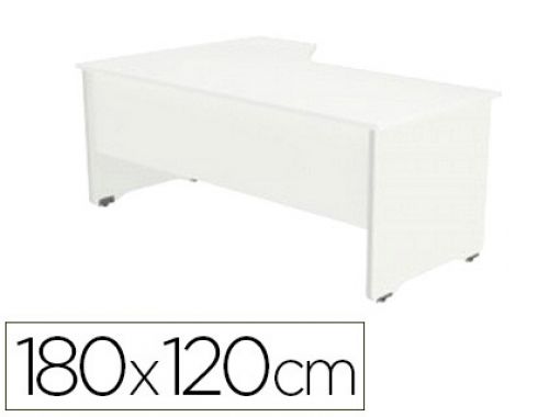 Mesa rocada serie work 180x120 cm direita acabamento aw04 branco/branco , Rocada , 63256 , 8427951069092